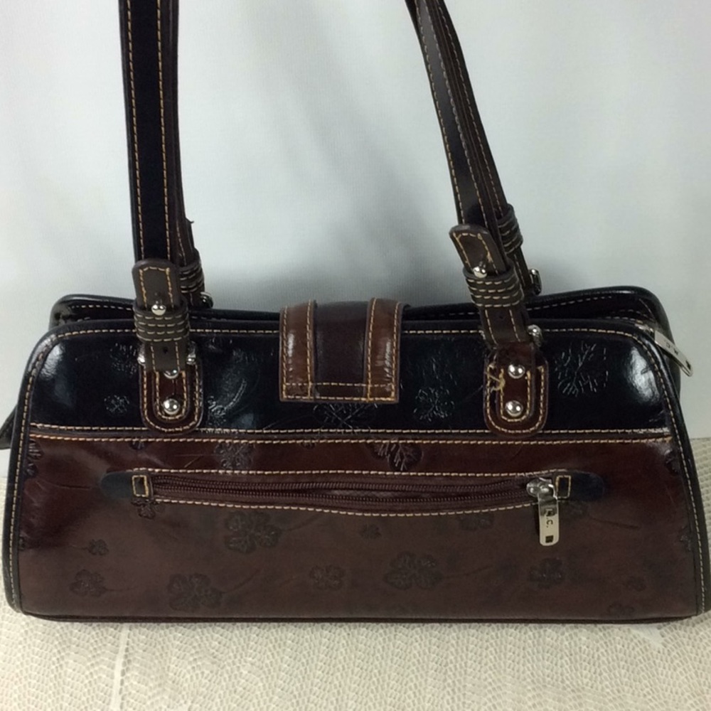 MC black and dark brown leather bag. NWOT - Picture 4 of 5